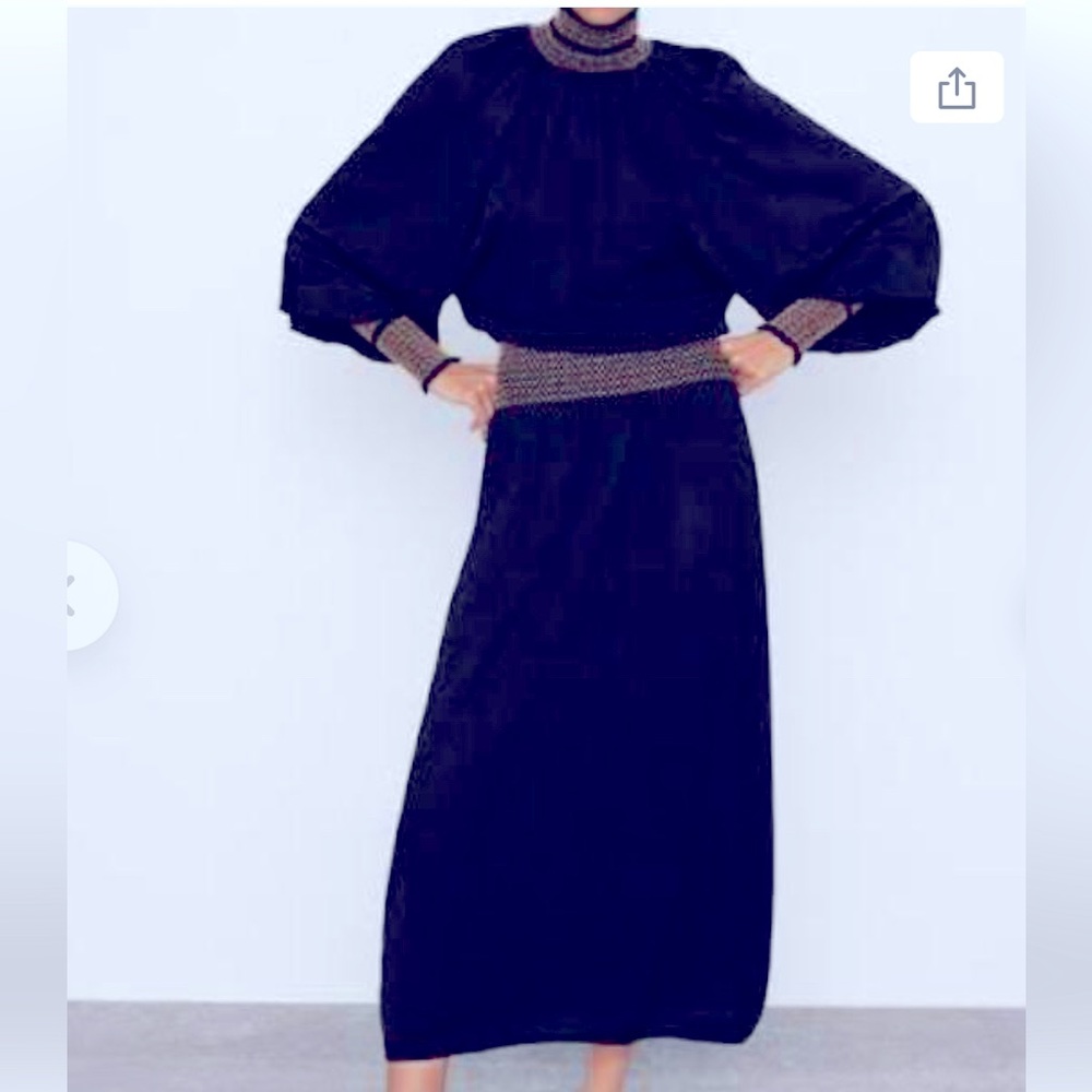 ❗️✂️💵NEW❗️Zara Knotted Elastic Dress Size S NWT